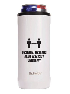 Kubek termiczny na kawę 2w1 Dr.Bacty Notus 360 ml - biały - Dystans, dystan