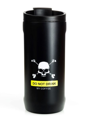 Kubek termiczny na kawę 2w1 Dr.Bacty Notus 360 ml - czarny -  Do not Drink