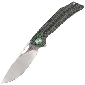 Nóż Bestech Falko Black/Green Carbon Fiber/G10, Satin 154CM by Kombou (BL01