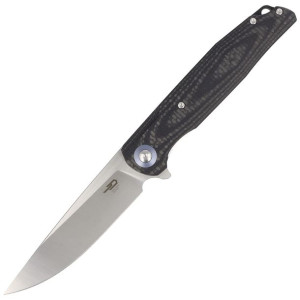 Nóż Bestech Ascot Black Carbon Fiber/G10, Satin D2 (BG19A)