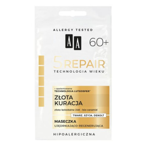 AA  5Repair 60+ Złota Kuracja maseczka ujędrniająco-regenerująca 2x4ml