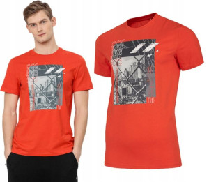 Koszulka Męska 4f Sportowa T-shirt Bawełna Xxl