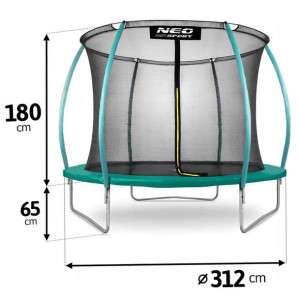 Trampolina Z siatką Neo-Sport NS-10C181 312 cm