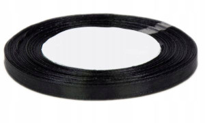 Wstążka tasiemka satynowa 6mm 32m 23.black