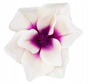Magnolia główka satyna Cream/Purpl Sztuczne kwiaty