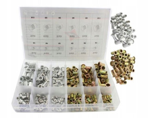 Zestaw Nitonakrętek M3-m10 Mix 300szt Nitonakrętka