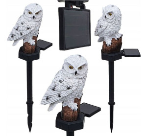 Lampka Solarna Sowa Figurka Ogrodowa Led Odstrasza