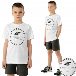 Koszulka Chłopięca 4f T-shirt Bawełna 134