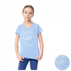 Koszulka Dziewczęca 4f T-shirt Bawełna 152