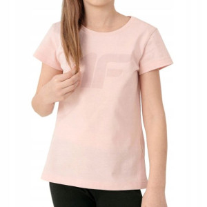 Koszulka Dziewczęca 4f T-shirt Bawełna 140