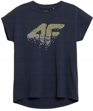 Koszulka Dziewczęca 4f T-shirt Bawełna 140