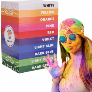Kolorowy Proszek Holi 10x100g Puder Festiwal
