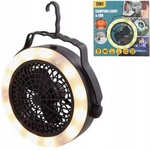 Lampa Namiotowa Wentylator Kempingowy 2w1 Wiatrak
