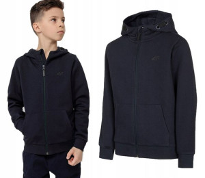 Bluza Chłopięca 4f Rozpinana Dresowa Kaptur Zamek