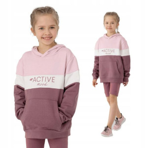 Bluza Dziewczęca 4f Dresowa Kaptur Dziecięca 140