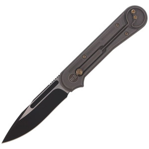 Nóż WE Knife Double Helix Gray Titanium, Black Stonewash (815E)