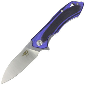 Nóż Bestech Beluga Black / Blue G10, Stonewash / Satin D2 (BG11G-2)