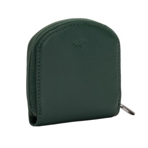 Nuvola Pelle Coin Purse in Soft Leather Nappa Coin Tray Well Shape with Zip