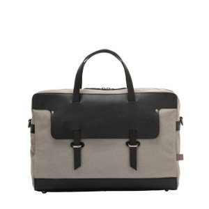 DUDU Leather Satchel Messenger Laptop Shoulder Bag Canvas Briefcase for 15