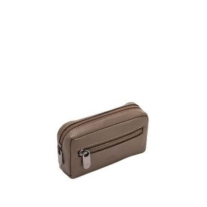 Nuvola Pelle Leather Key Holder Case for Ladies Mens Zipper Pouch with 2 Ke