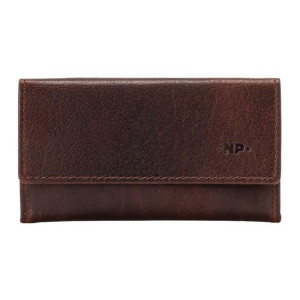 Nuvola Pelle Leather Key Holder Wallet Men Case with 6 Key Hooks Rings with