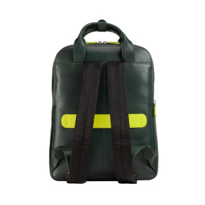 DUDU Travel Laptop Backpack 16 inch Leather Computer Backpack with Double Z