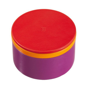 DUDU Leather Jar Storage for Home Design, Catch All Case with Cap 4x4 inche