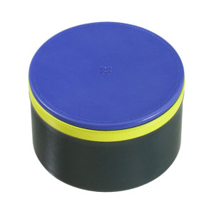 DUDU Leather Jar Storage for Home Design, Catch All Case with Cap 4x4 inche