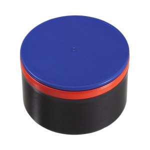 DUDU Leather Jar Storage for Home Design, Catch All Case with Cap 4x4 inche