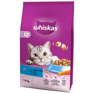 Whiskas 1+ Sucha karma z tuńczykiem 1,4 kg