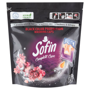 SOFIN Black Color Protection Washing Caps 24szt.