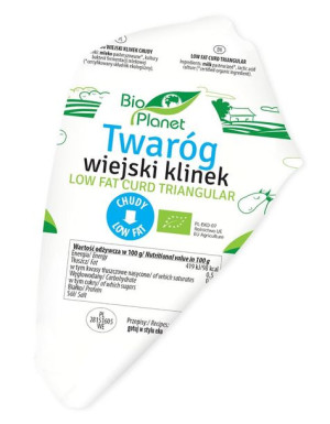 Twaróg Wiejski Klinek Chudy Bio (około 0,25 Kg) - Bio Planet