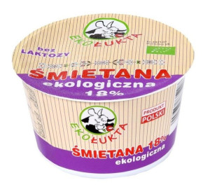 Śmietana 18 % Bez Laktozy Bio 200 G - Eko Łukta