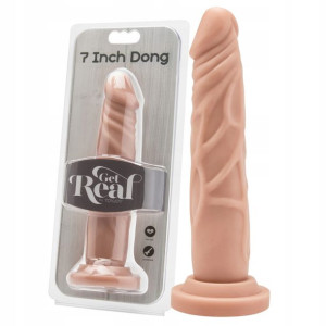 Dildo cieliste na przyssawce. Realistyczne.