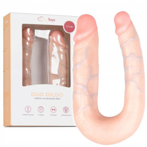 Dildo dwustronne z 2 różnymi końcówkami. Elasyczne