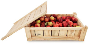 Duża Drewniana Zamykana Skrzynia 63,5X37,5Cm Naturalny Produkt SKRZ1 N