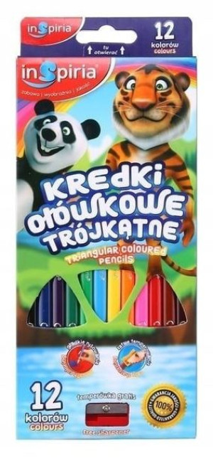 Kredki trójkątne 12 kolorów