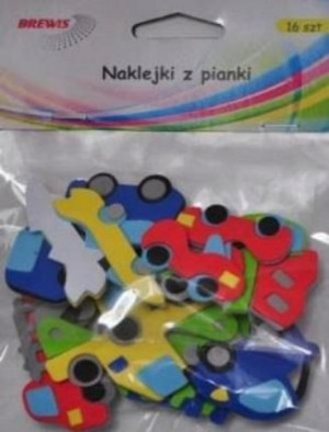 Naklejki z pianki auta 16szt