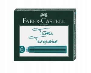Naboje krótkie turkus 6szt FABER CASTELL