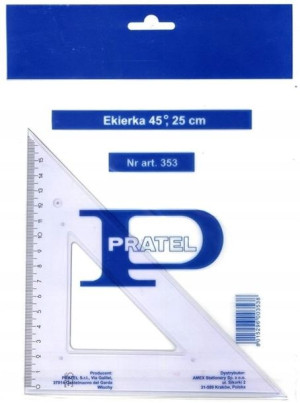 Ekierka 25cm 45 stopni PRATEL Pratel