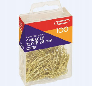 Spinacze złote R-28 100szt GRAND Grand
