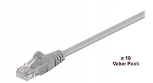 MicroConnect U/UTP CAT5e 3M Grey 10 Pack