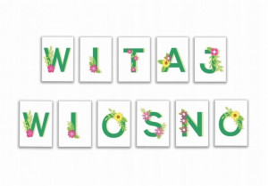 Litery dekoracyjne A4 - Witaj wiosno 11el