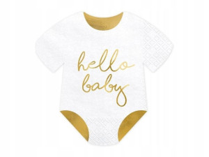 Serwetki Śpioszki Hello Baby białe 16x16cm 20szt