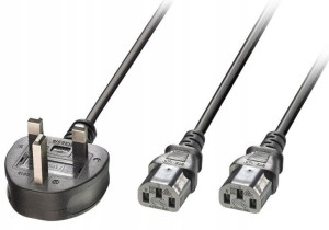MicroConnect UK power cord splitter cable