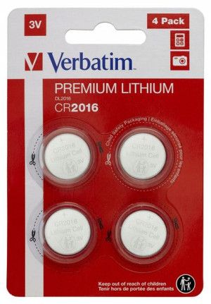 Verbatim LITHIUM BATTERY CR2016 3V 4