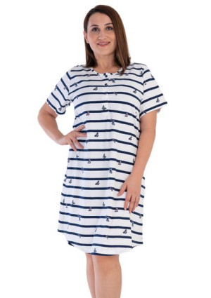 Koszula Nocna bawełna 1XL +size duża Vienetta guziki