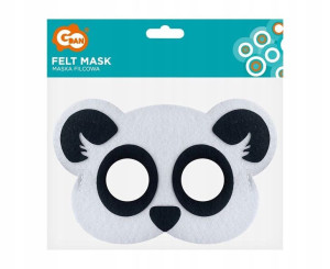 Maska filcowa panda 19x12cm