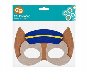 Maska filcowa psia brygada policjant 18x12cm