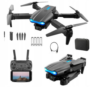 Dron E99 Pro Max 4k Hd Wifi + Etui + 2 Kamery Led